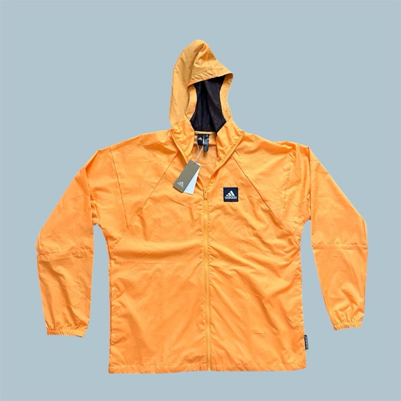 Adidas W.N.D.‎ Windbreaker Jacket Hood Real Gold MultiSport Men's L FR8288 NWT